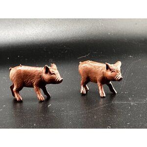 Allstate Marx Happi Time Farm Playset 1959‎ Auburn Red 2 Pigs Tim Mee PPC